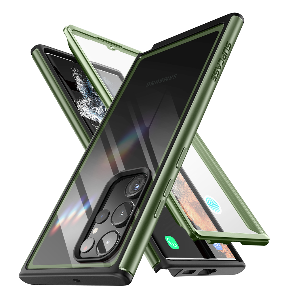 Supcase UB Edge Hoesje met screenprotector Samsung S23 Ultra - Groen 1