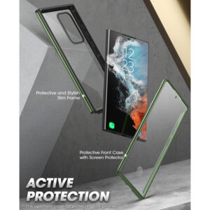 Supcase UB Edge Hoesje met screenprotector Samsung S23 Ultra - Groen 2