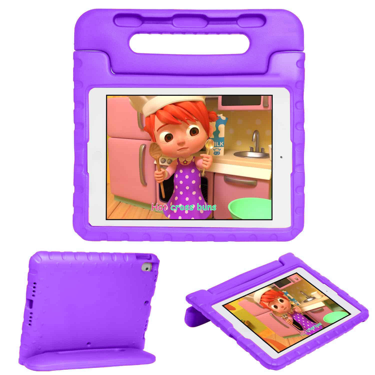 variatie Solidenz EVA iPad Hoes voor kids – iPad 9 – iPad 8 – iPad 7 – 10.2 inch – Paars