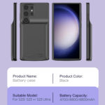 Solidenz Power Battery Case Samsung Galaxy S23 Ultra - 4800 mAh - 7