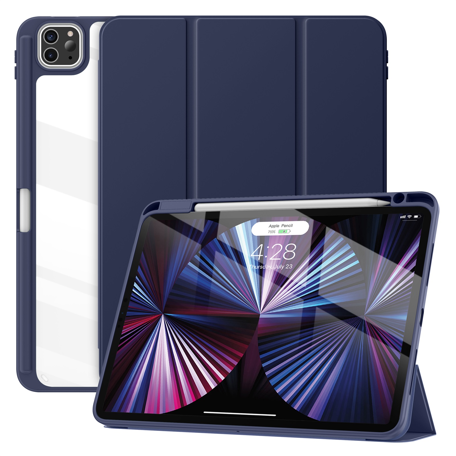 Solidenz Hybrid Hoes iPad Air 5 Air 4 iPad Pro 11 inch - Donkerblauw 1