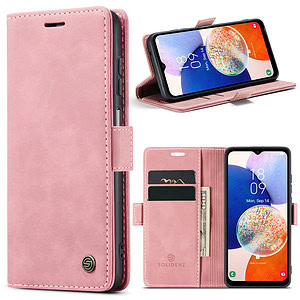 Solidenz Urban Book Samsung A14 hoesje - Roze 1