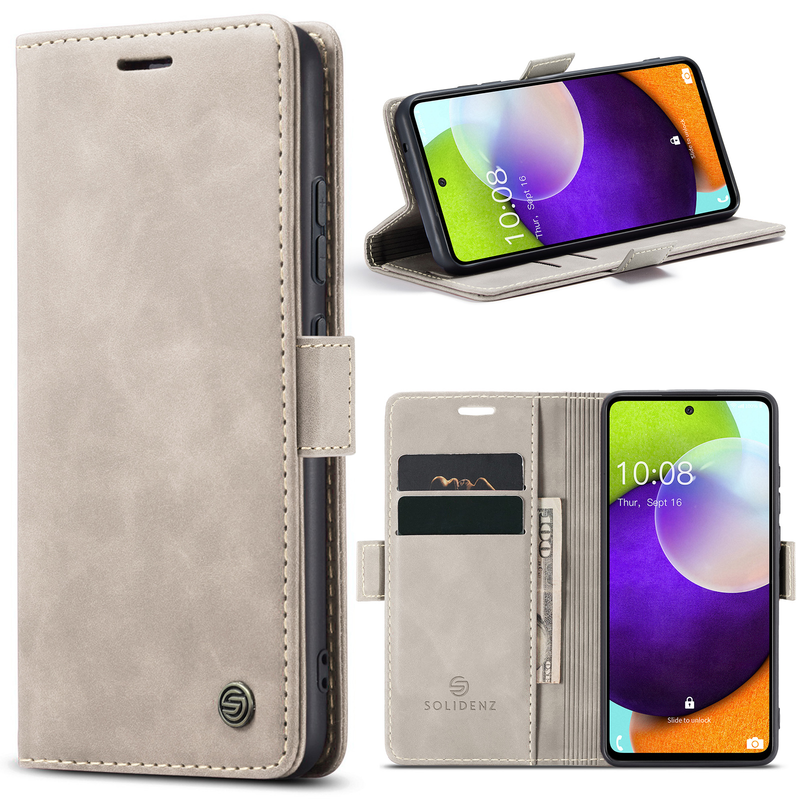 Solidenz Urban Book Samsung A53 hoesje - Beige Main Image