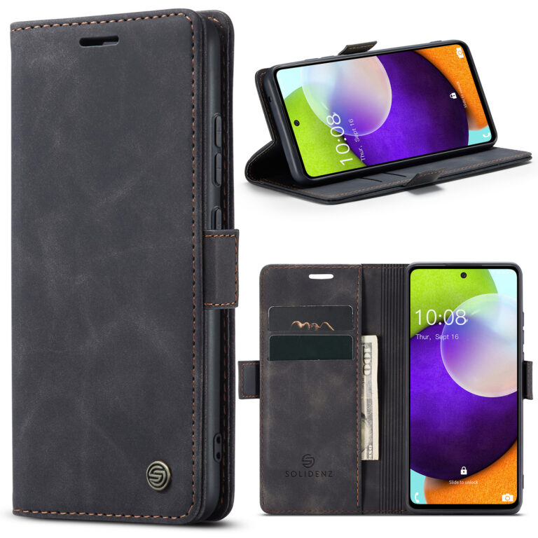 Solidenz Urban Book Samsung A53 hoesje - Zwart
