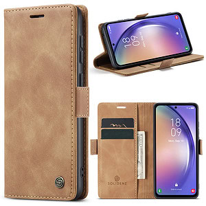 Solidenz Urban Book Samsung A54 hoesje – Bruin