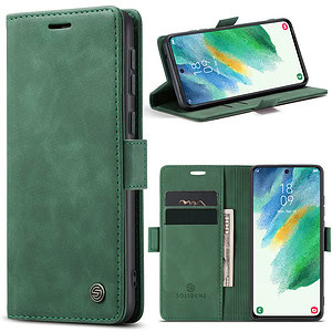 Solidenz Urban Book Samsung S21 FE hoesje – Groen