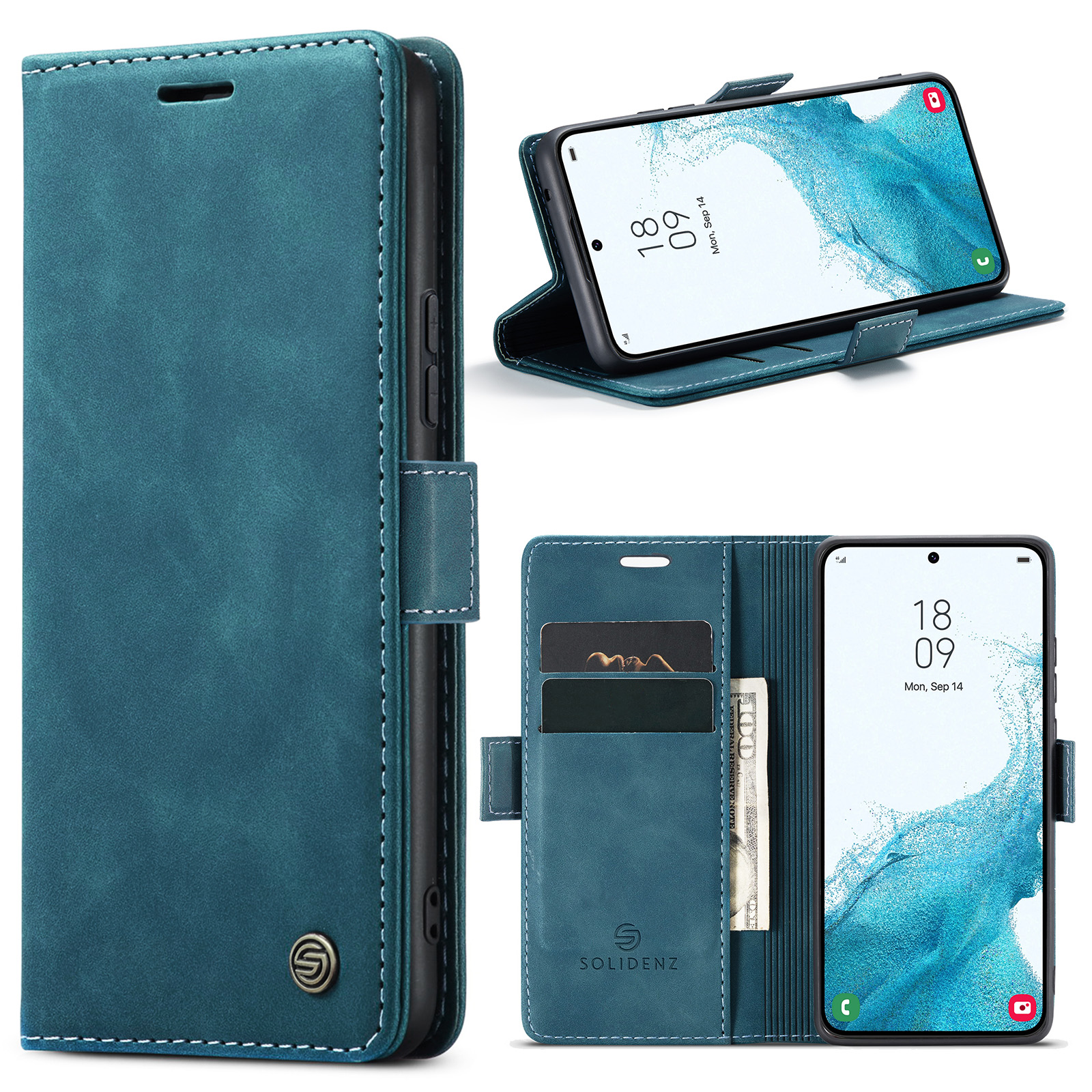 variatie Solidenz Urban Book Samsung S22 Plus hoesje – Blauw