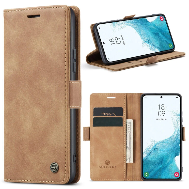 Solidenz Urban Book Samsung S22 Plus hoesje - Bruin