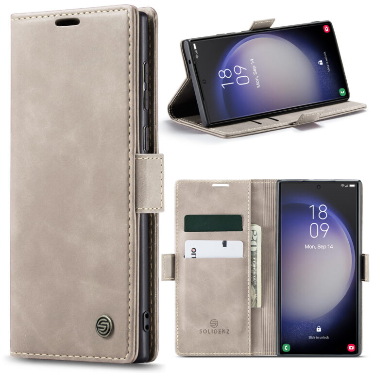 Solidenz Urban Book Samsung S23 Ultra hoesje - Beige