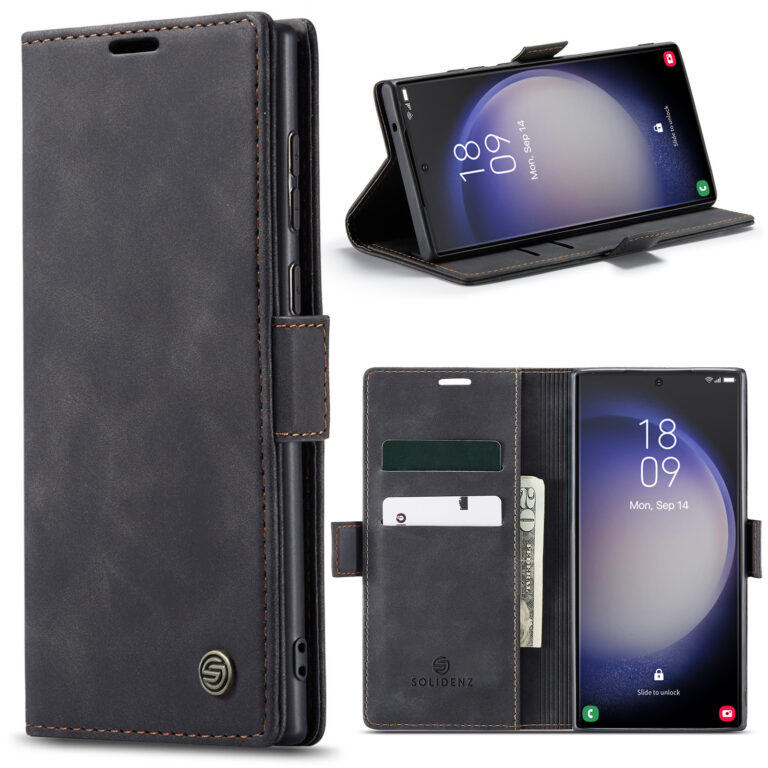 Solidenz Urban Book Samsung S23 Ultra hoesje - Zwart