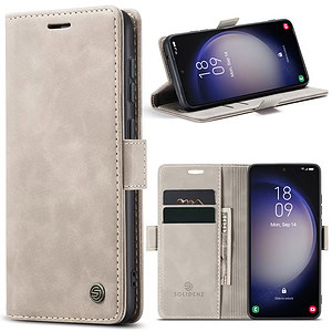 Solidenz Urban Book Samsung S23 Plus hoesje – Beige