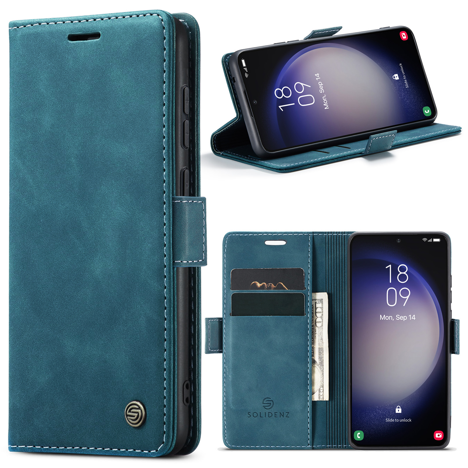 variatie Solidenz Urban Book Samsung S23 Plus hoesje – Blauw