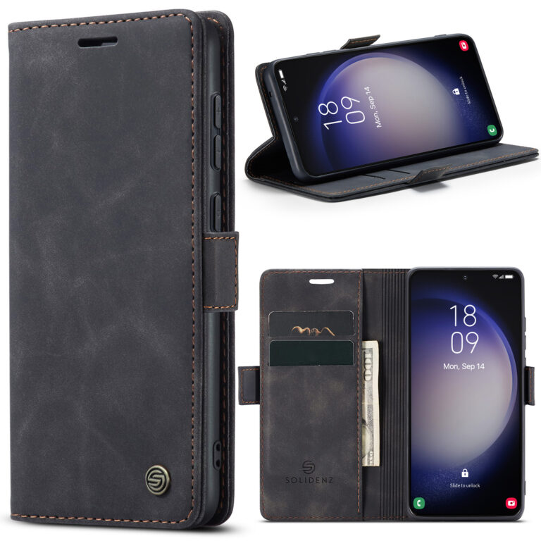 Solidenz Urban Book Samsung S23 hoesje - Zwart