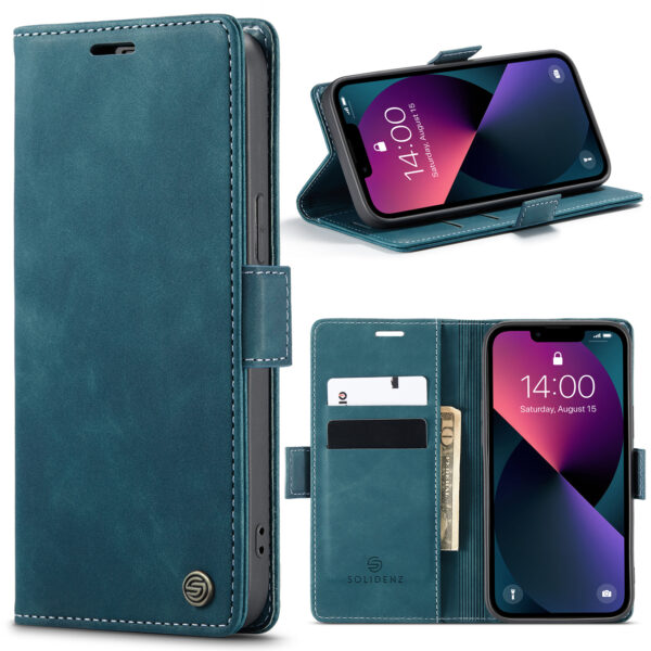 Solidenz Urban Book iPhone 13 Pro hoesje - Blauw