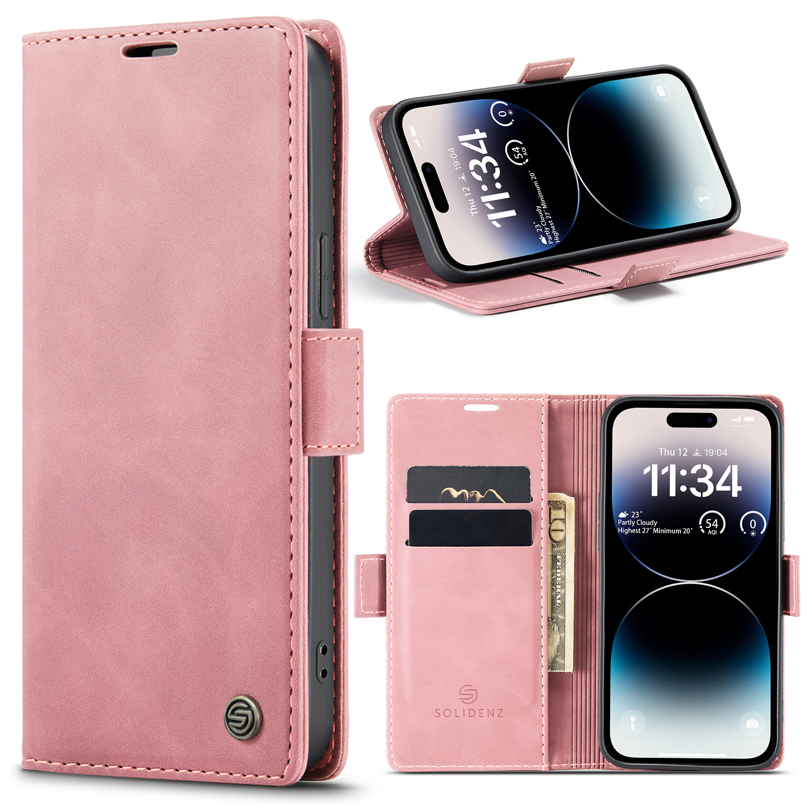 variatie Solidenz Urban Book iPhone 14 Pro Max hoesje – Roze