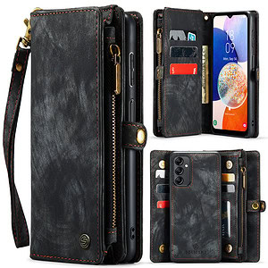 Solidenz Urban Wallet Samsung A14 hoesje - Zwart 1