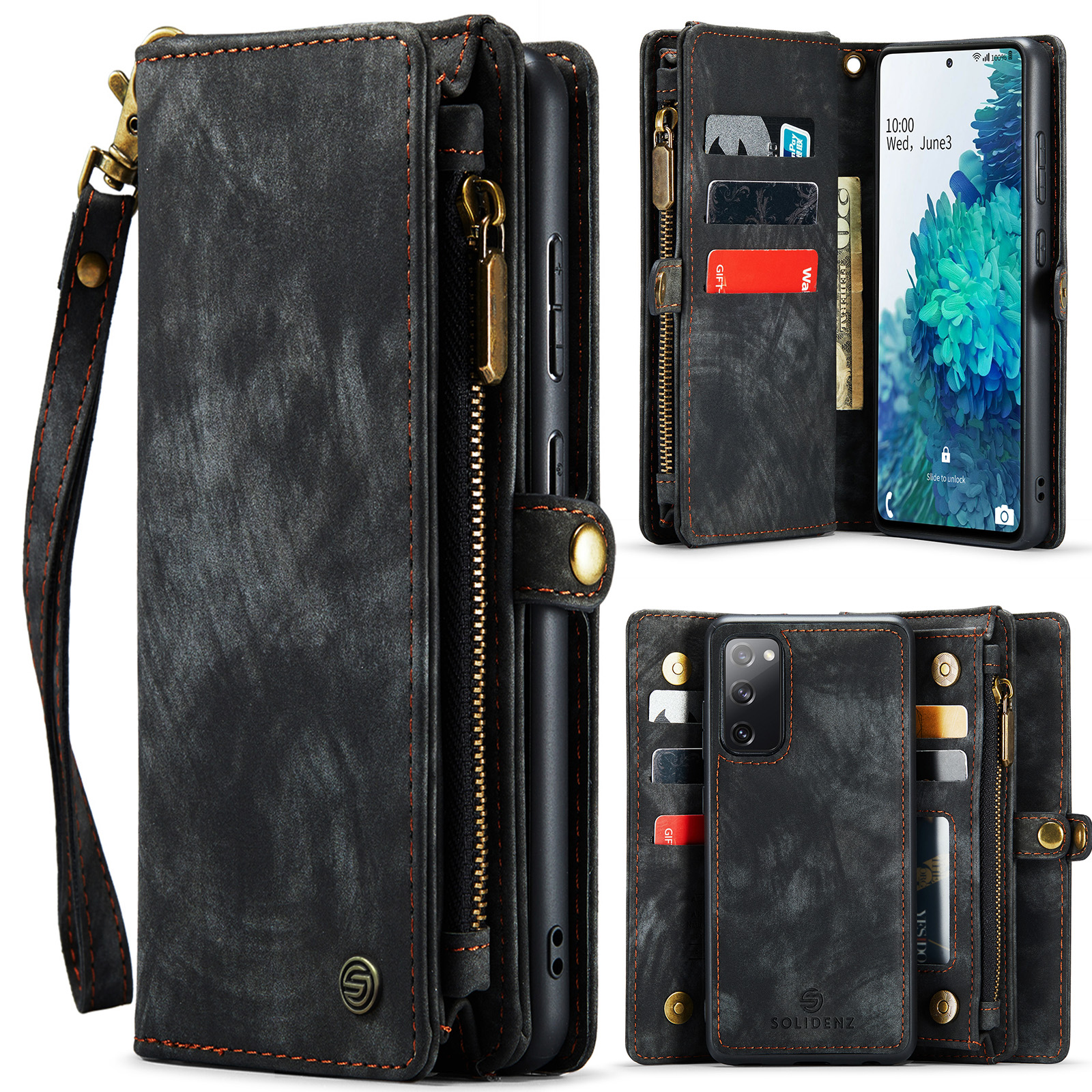 variatie Solidenz Urban Wallet Samsung S20 FE hoesje – Zwart