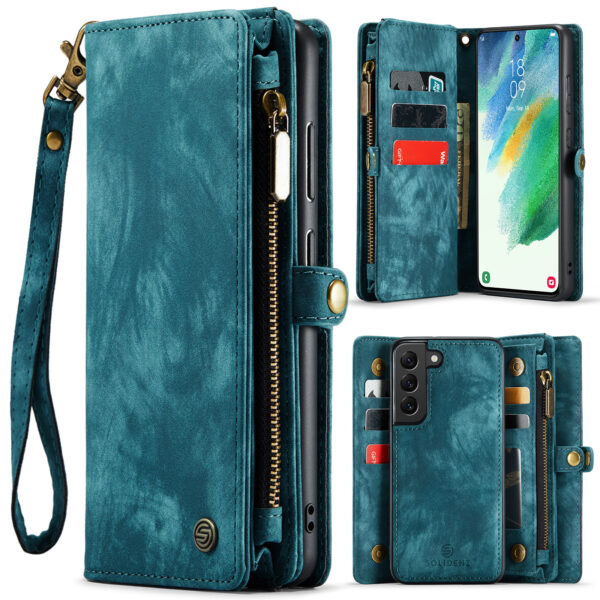 Solidenz Urban Wallet Samsung S21 FE hoesje - Blauw