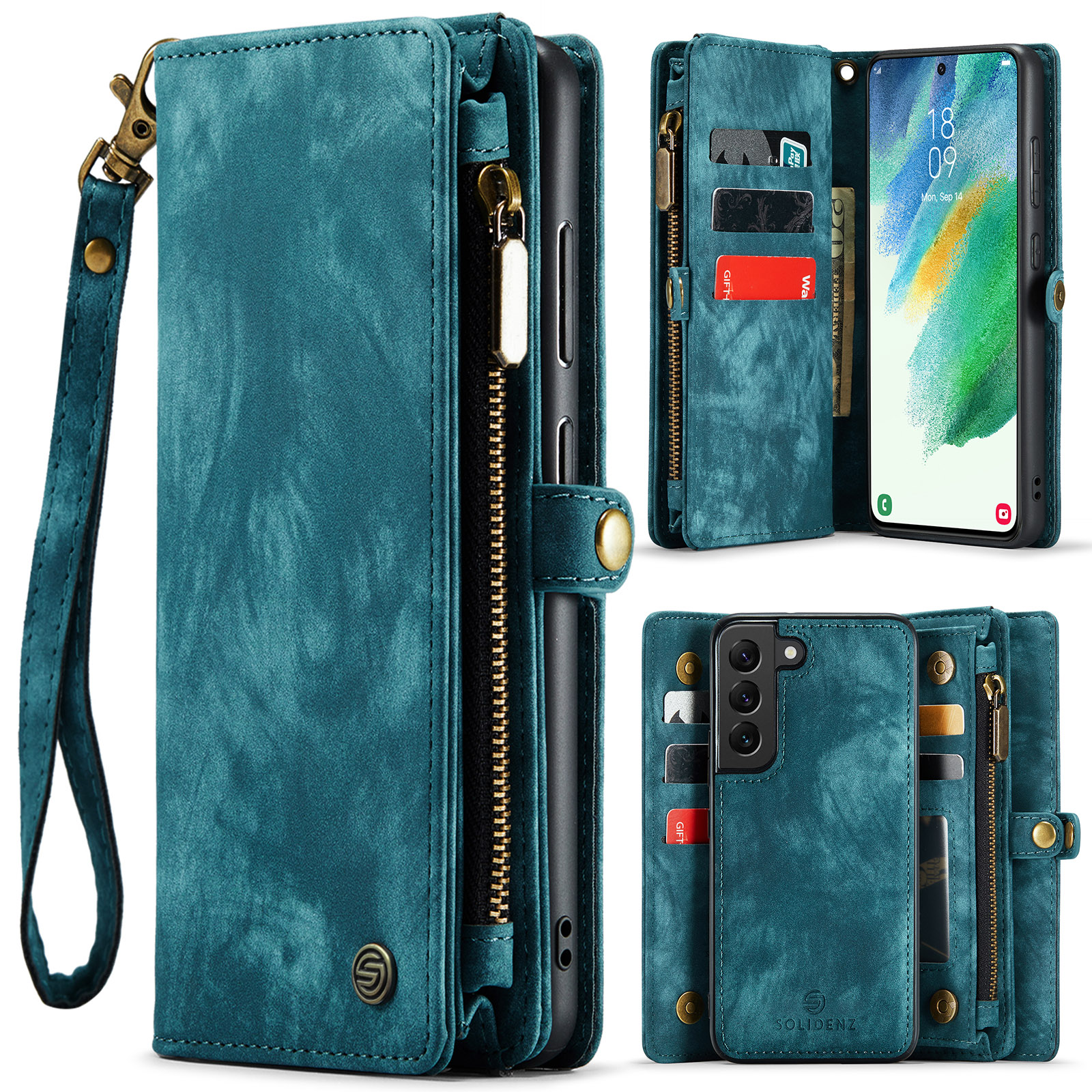 variatie Solidenz Urban Wallet Samsung S21 hoesje – Blauw