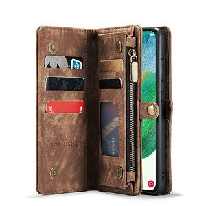 Solidenz Urban Wallet Samsung S21 FE hoesje - Bruin 3