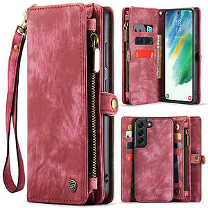 Solidenz Urban Wallet Samsung S21 FE hoesje - Rood 1