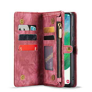 Solidenz Urban Wallet Samsung S21 FE hoesje - Rood 3