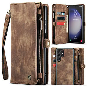 Solidenz Urban Wallet Samsung S23 Ultra hoesje - Bruin 1