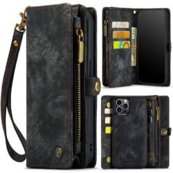 Solidenz Urban Wallet iPhone 12 Pro Max hoesje - Zwart