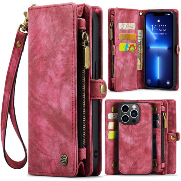 Solidenz Urban Wallet iPhone 13 Pro hoesje - Rood