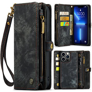 Solidenz Urban Wallet iPhone 13 Pro hoesje – Zwart