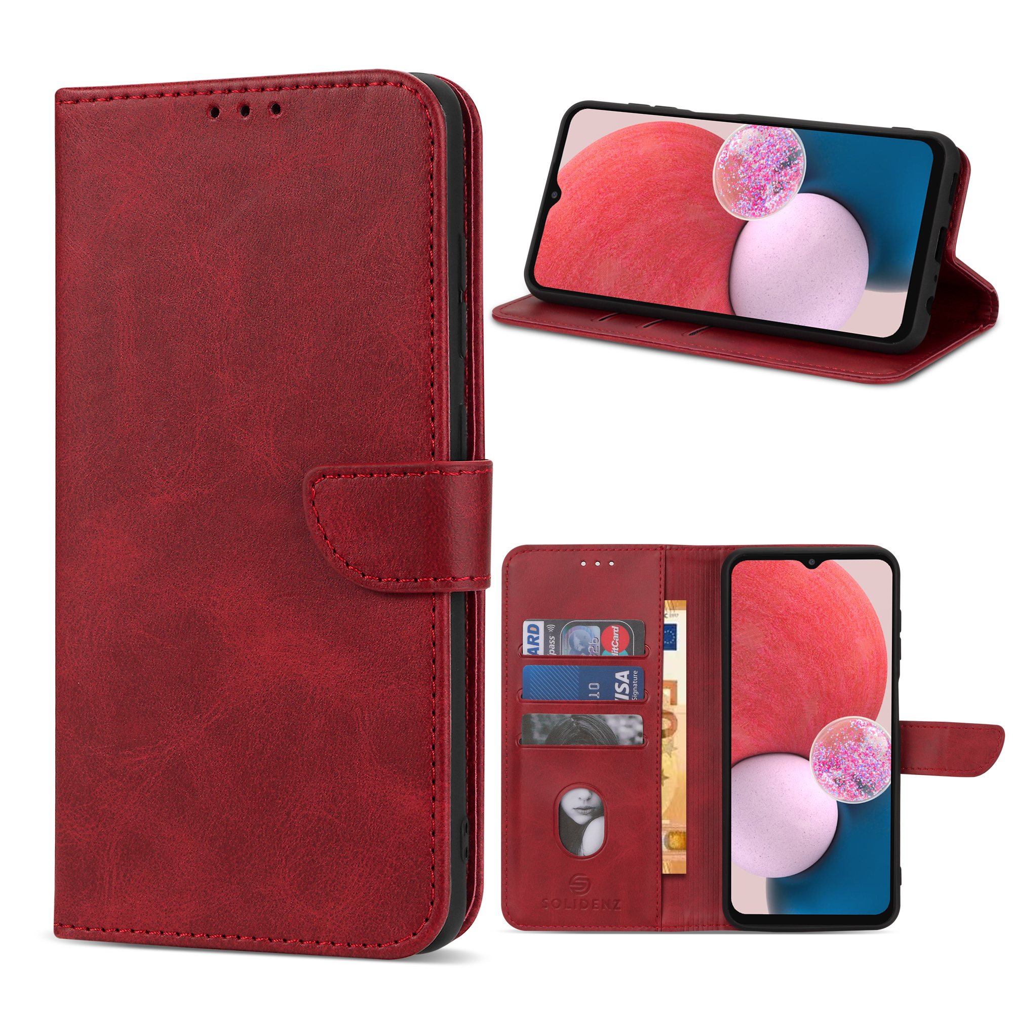 Solidenz bookcase Samsung A13 4G - Rood
