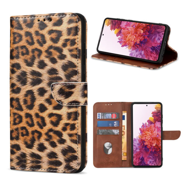 Solidenz bookcase Samsung S20 FE - Luipaard