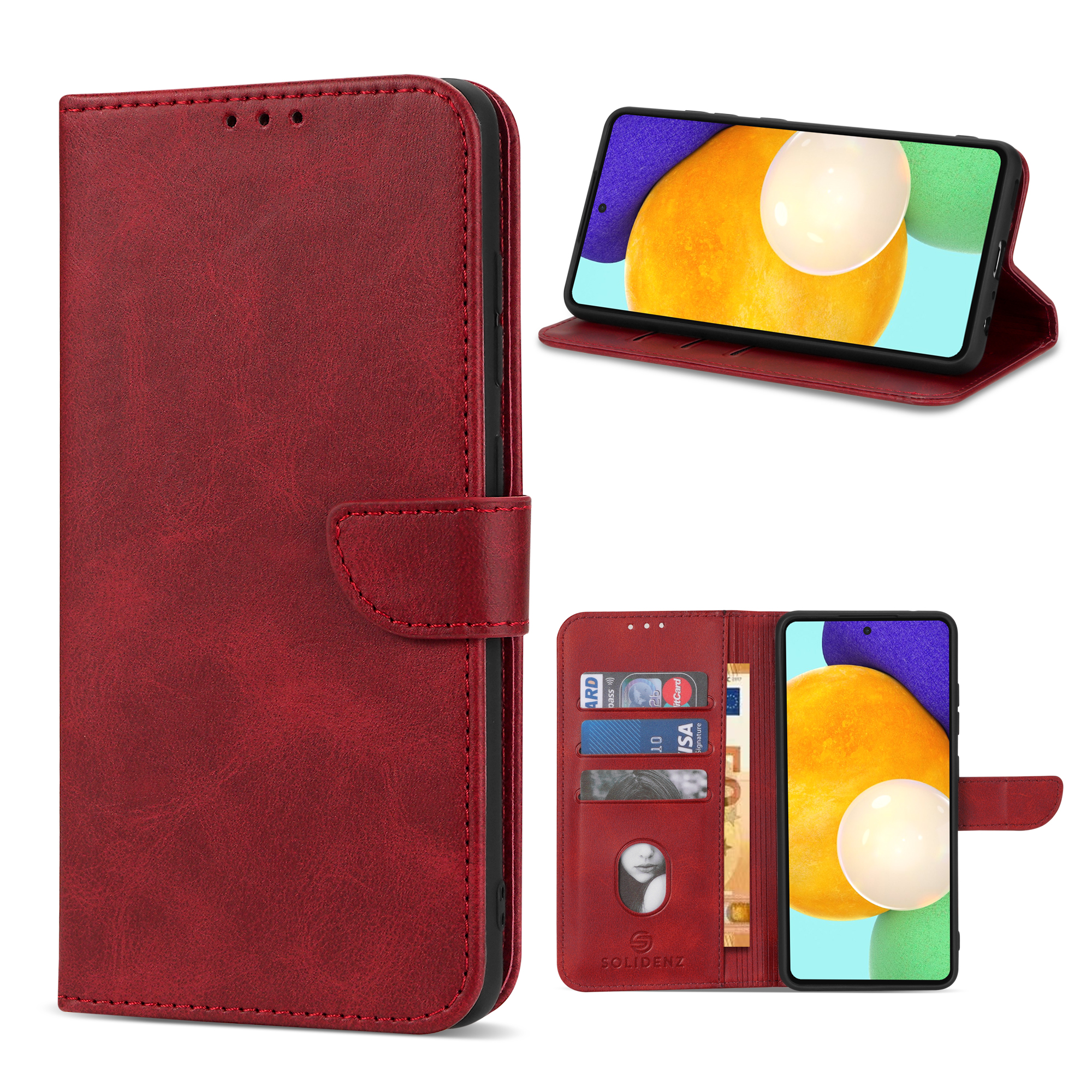 Solidenz bookcase Samsung S21 FE - Rood