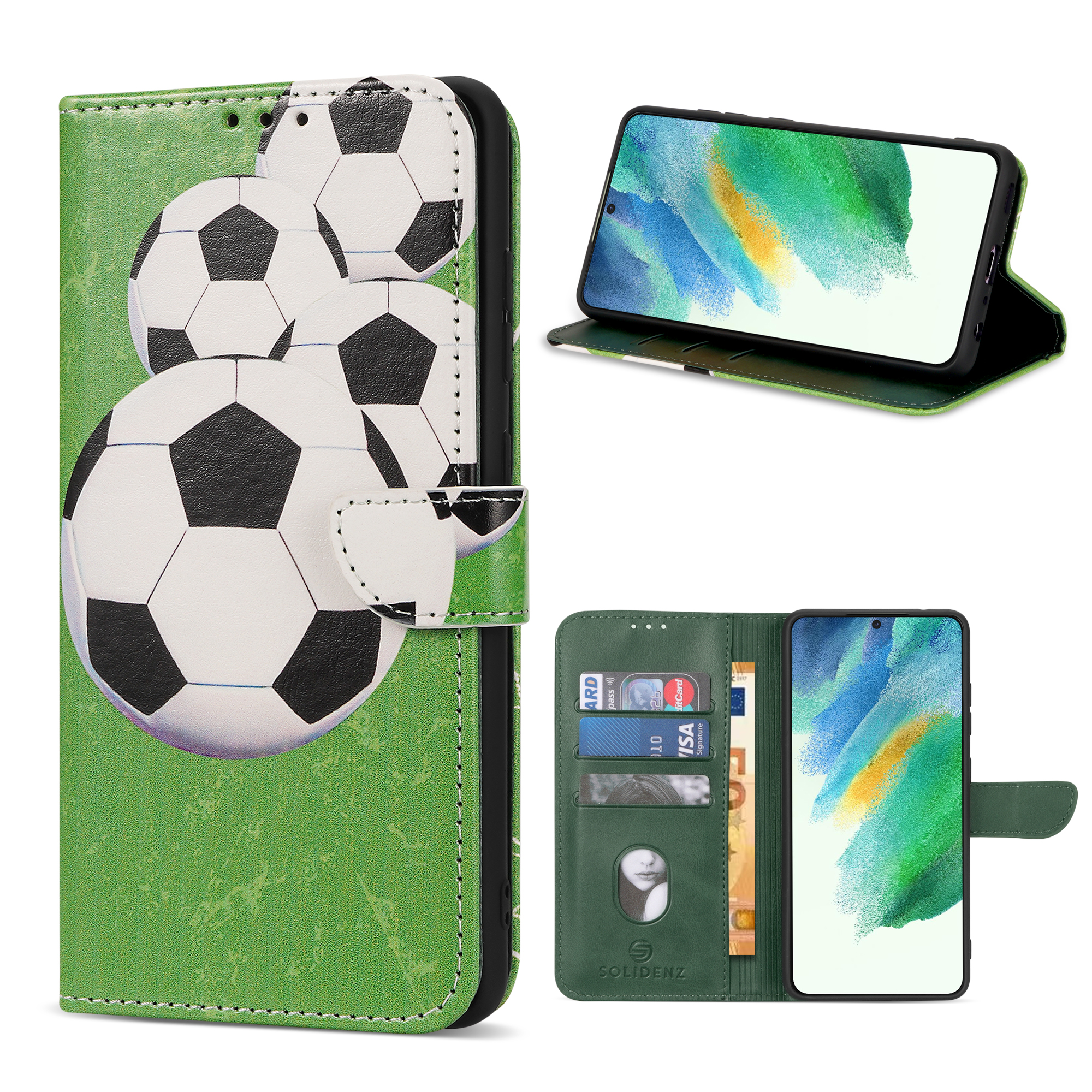 variatie Solidenz bookcase Samsung S21 FE – Voetbal