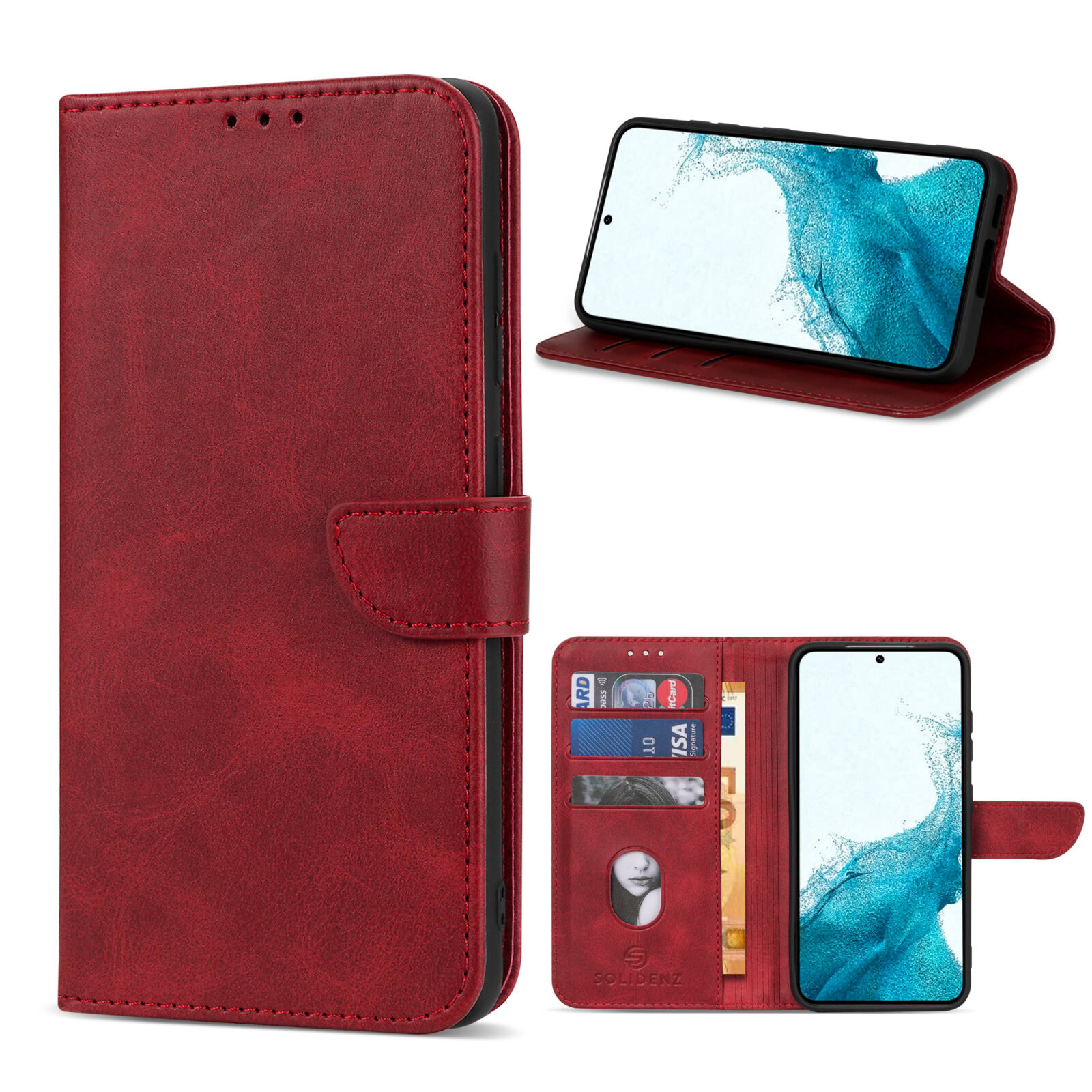 Solidenz bookcase Samsung S23 Plus - Rood 1