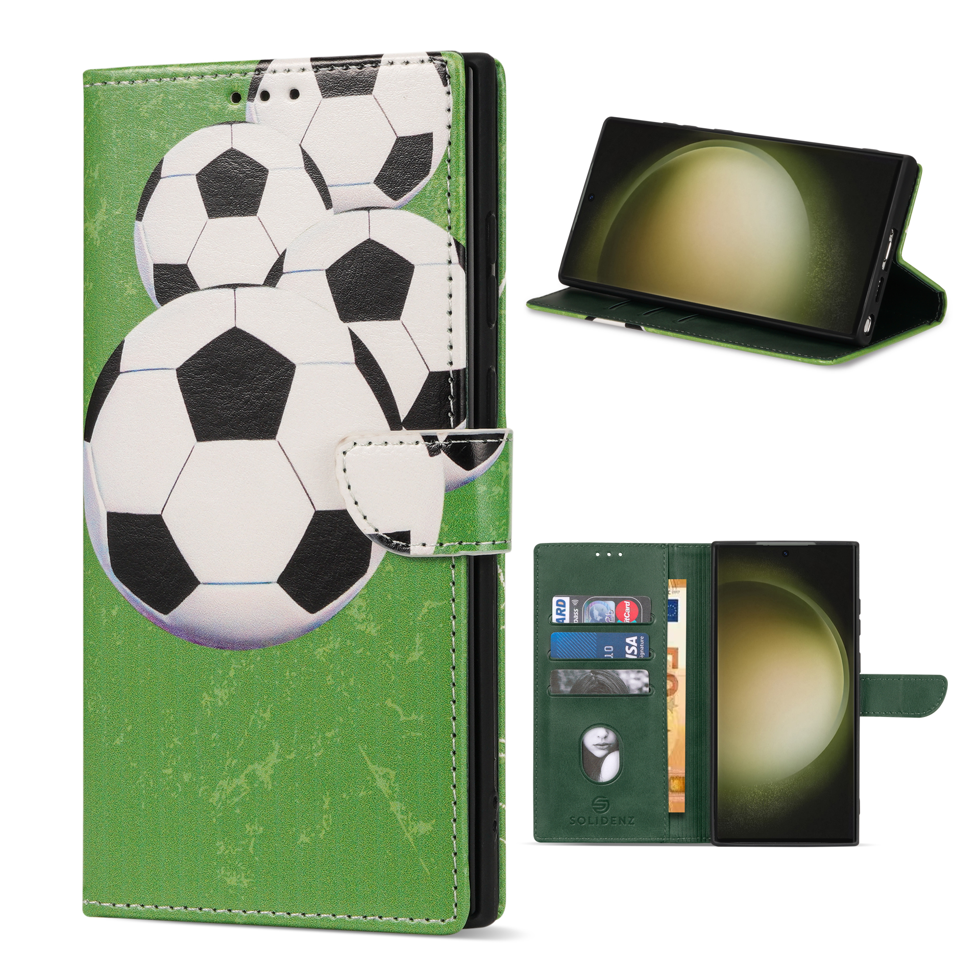 variatie Solidenz bookcase Samsung S23 Ultra – Voetbal