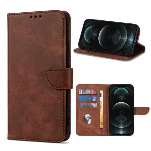 Solidenz bookcase iPhone 12 Pro Max - Bruin