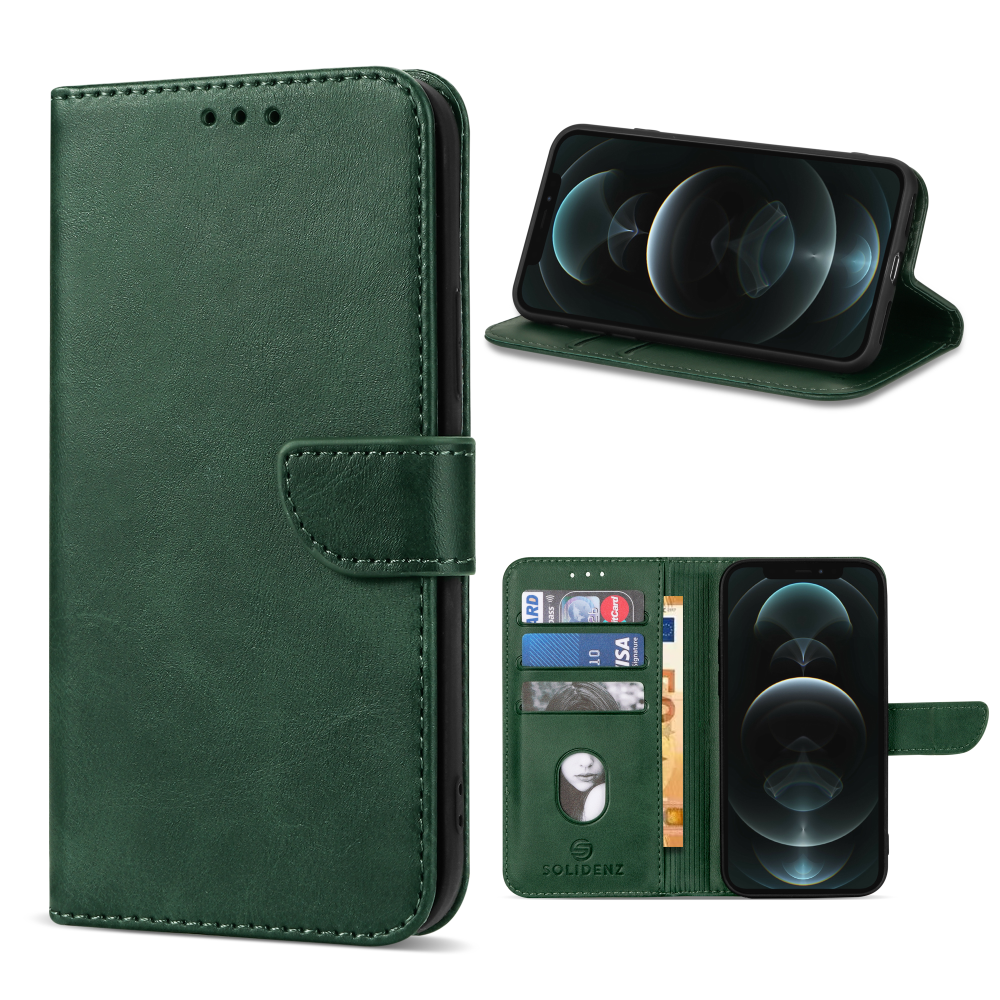 Solidenz bookcase iPhone 12 Pro Max - Groen