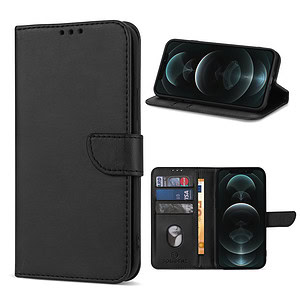 Solidenz bookcase iPhone 12 – iPhone 12 Pro – Zwart