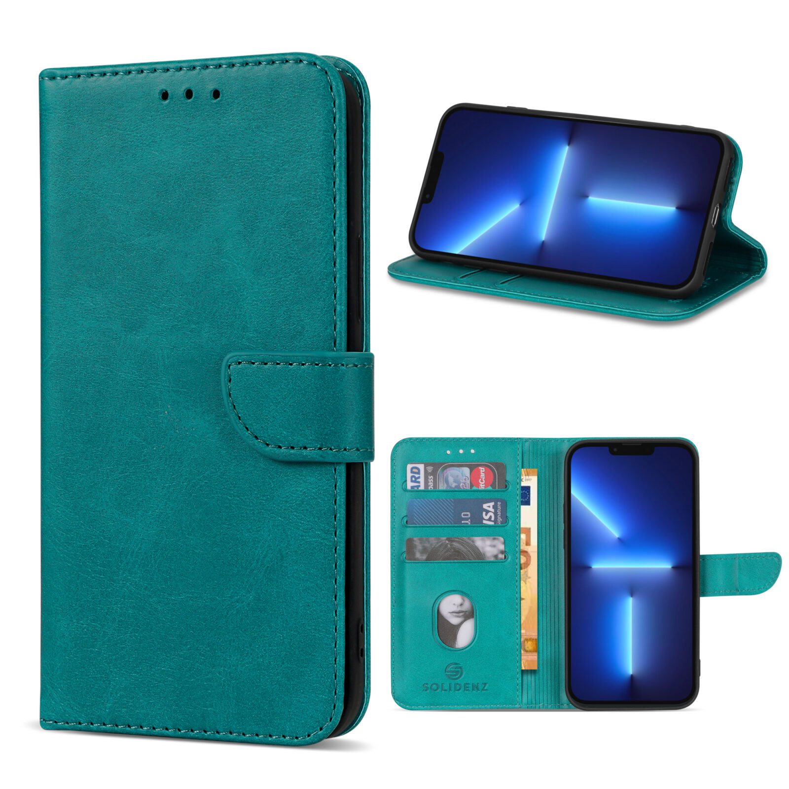 Solidenz bookcase iPhone 13 - Blauw 1