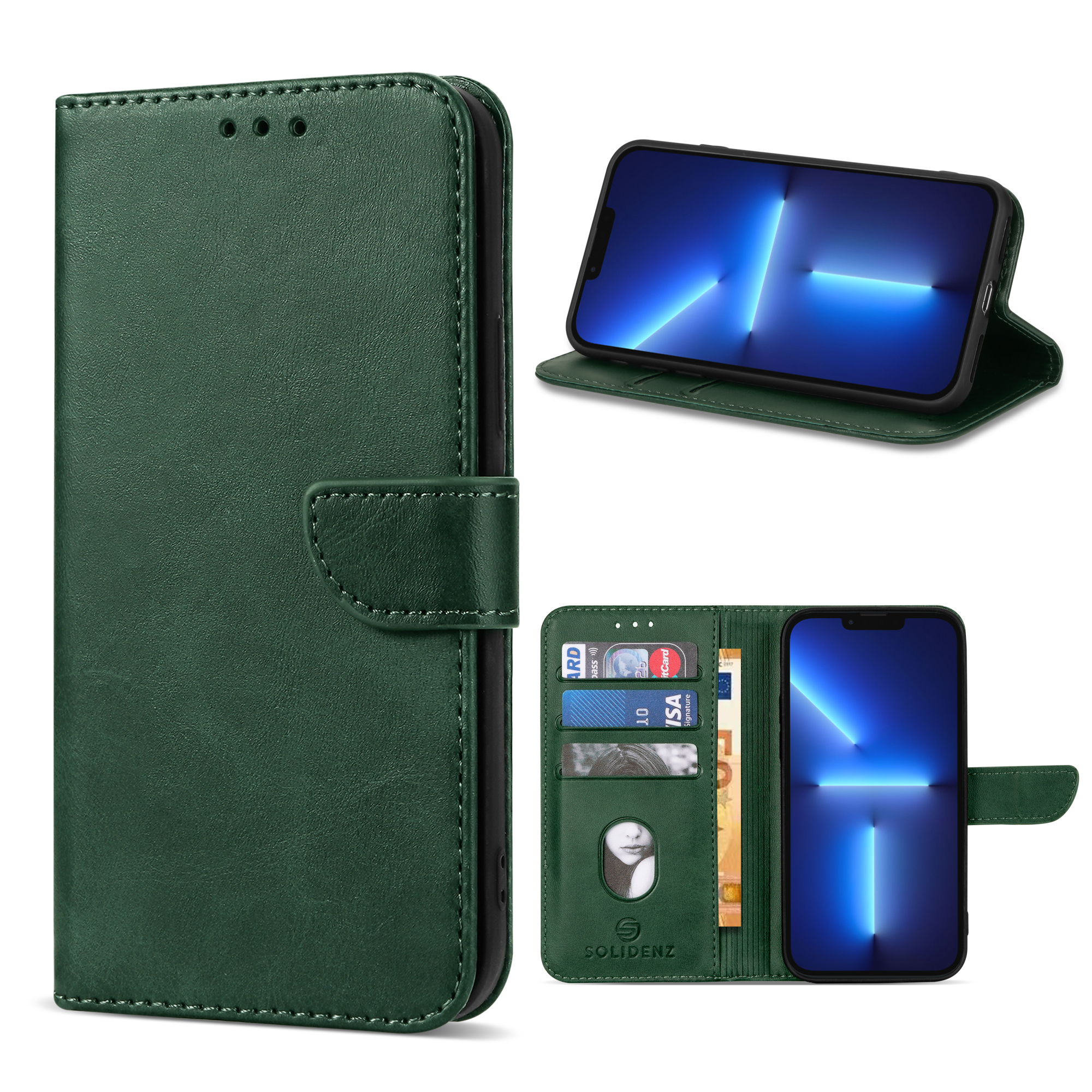 Solidenz bookcase iPhone 13 Pro - Groen