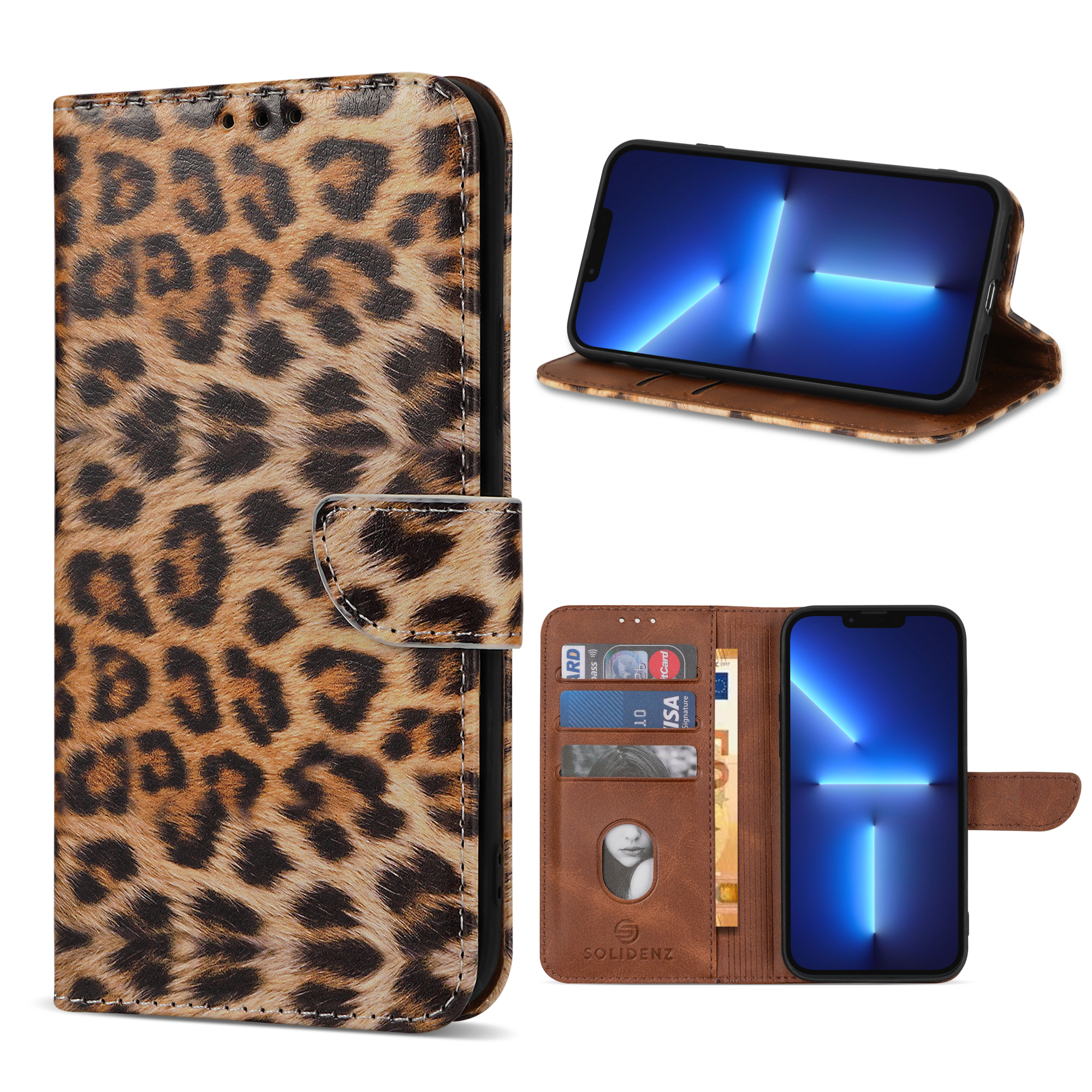Solidenz bookcase iPhone 13 Pro - Luipaard Main Image