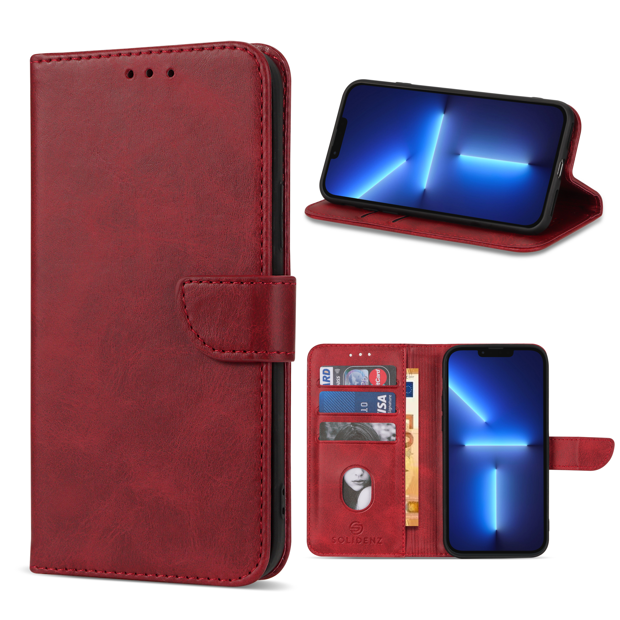 Solidenz bookcase iPhone 13 Pro Max - Rood Main Image