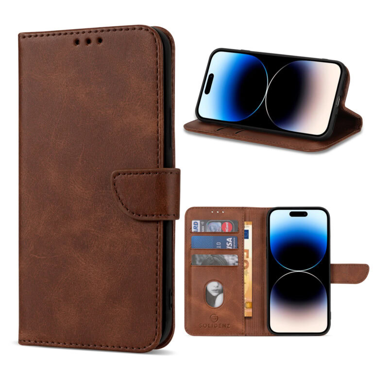 Solidenz bookcase iPhone 15 Plus - Bruin