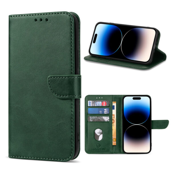 Solidenz bookcase iPhone 14 Pro Max - Groen
