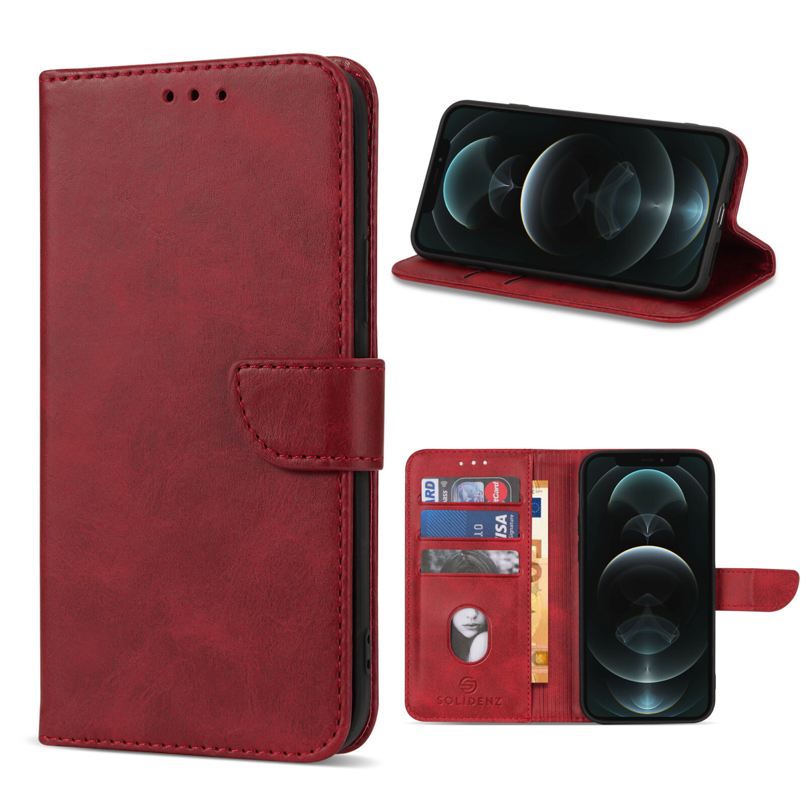 Solidenz bookcase iPhone 14 - Rood 1