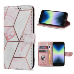 Solidenz bookcase iPhone SE (2022 / 2020)  - iPhone 8 en iPhone 7 - Marmer