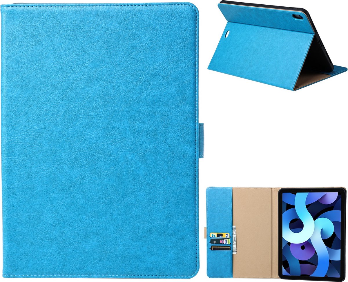 Premium Leren Boekmodel hoes iPad 10 - 10.9 inch - Blauw
