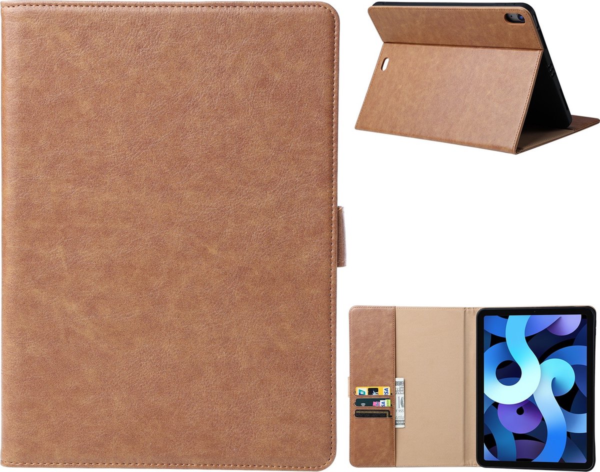 Premium Leren Boekmodel hoes iPad 10 - 10.9 inch - Bruin
