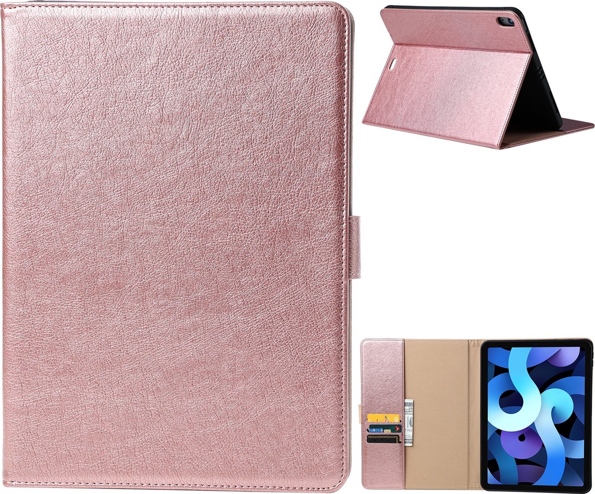 Premium Leren Boekmodel hoes iPad 10 - 10.9 inch - Roségoud